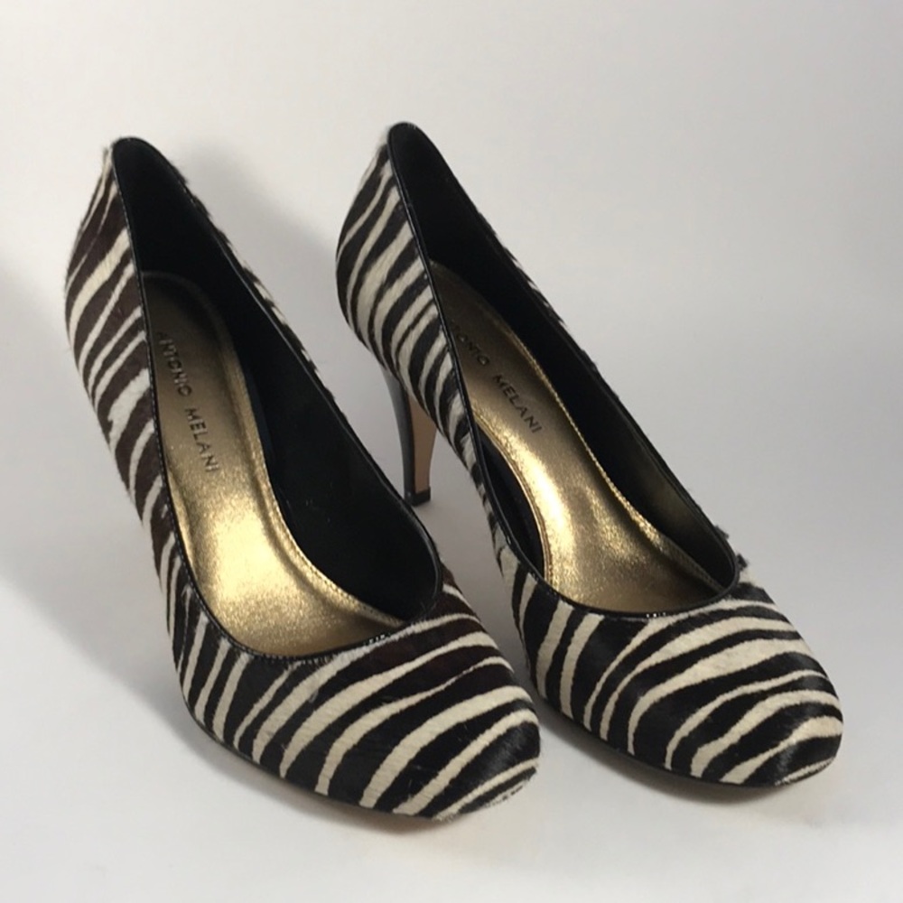 Antonio Melani Calfhair Zebra Heels - Size 8.5M